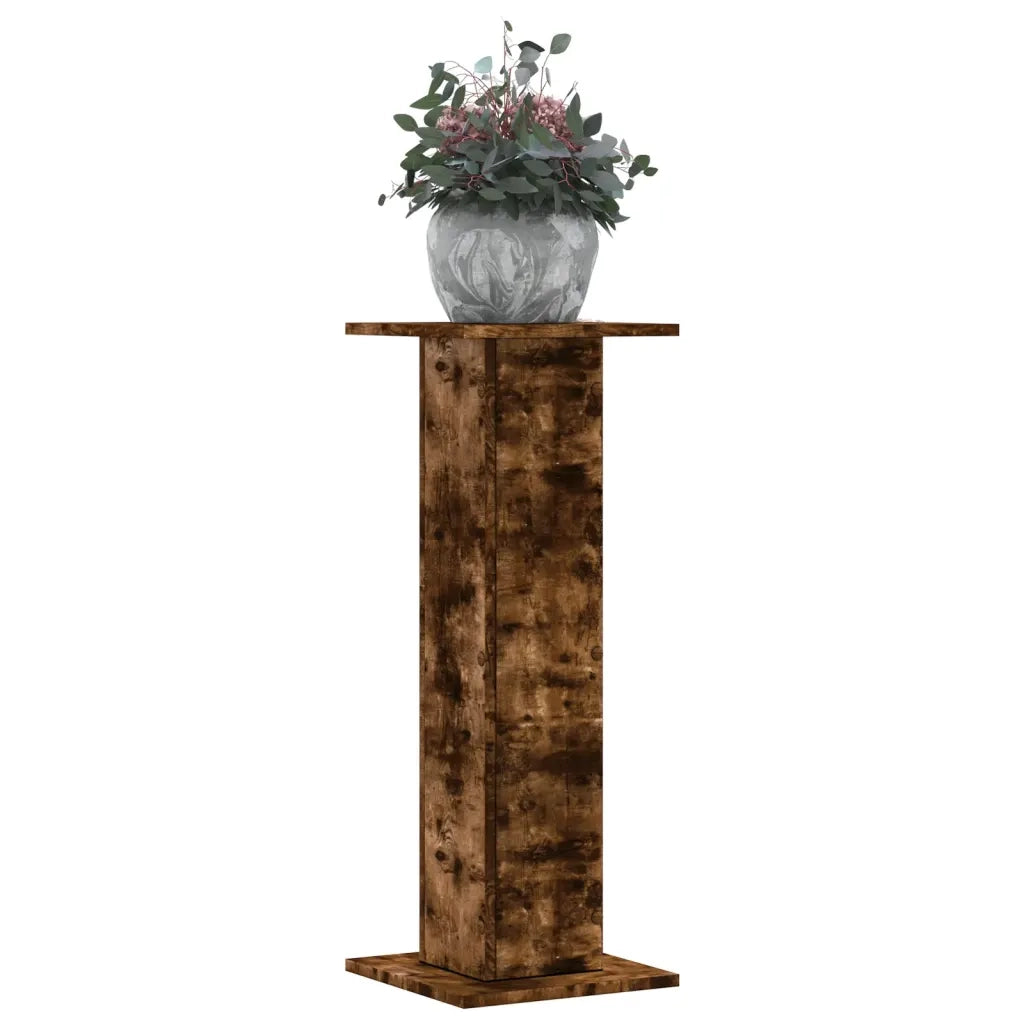 Supporti per piante | Sostegno per piante 2 pz Rovere Fumo 30x30x80 cm in Truciolato