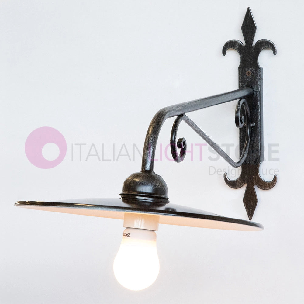 PIATTO Applique Rustico per Esterno Braccio Sporgente L.65 Cm.