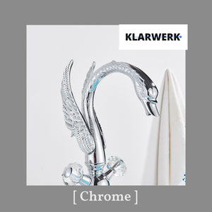 ADRIANO | Rubinetto da bagno grande design in acciaio inossidabile cigno lavabo cromato di lusso | miscelatore alto per lavabo independente