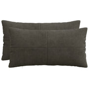 Federa 2 pcs ALMELO Antracite 40 x 70 cm corduroy 914497