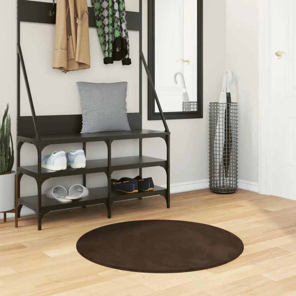 Tappeto a pelo medio, morbido e lavabile HUARTE Marrone Ø 80 CM 42022476