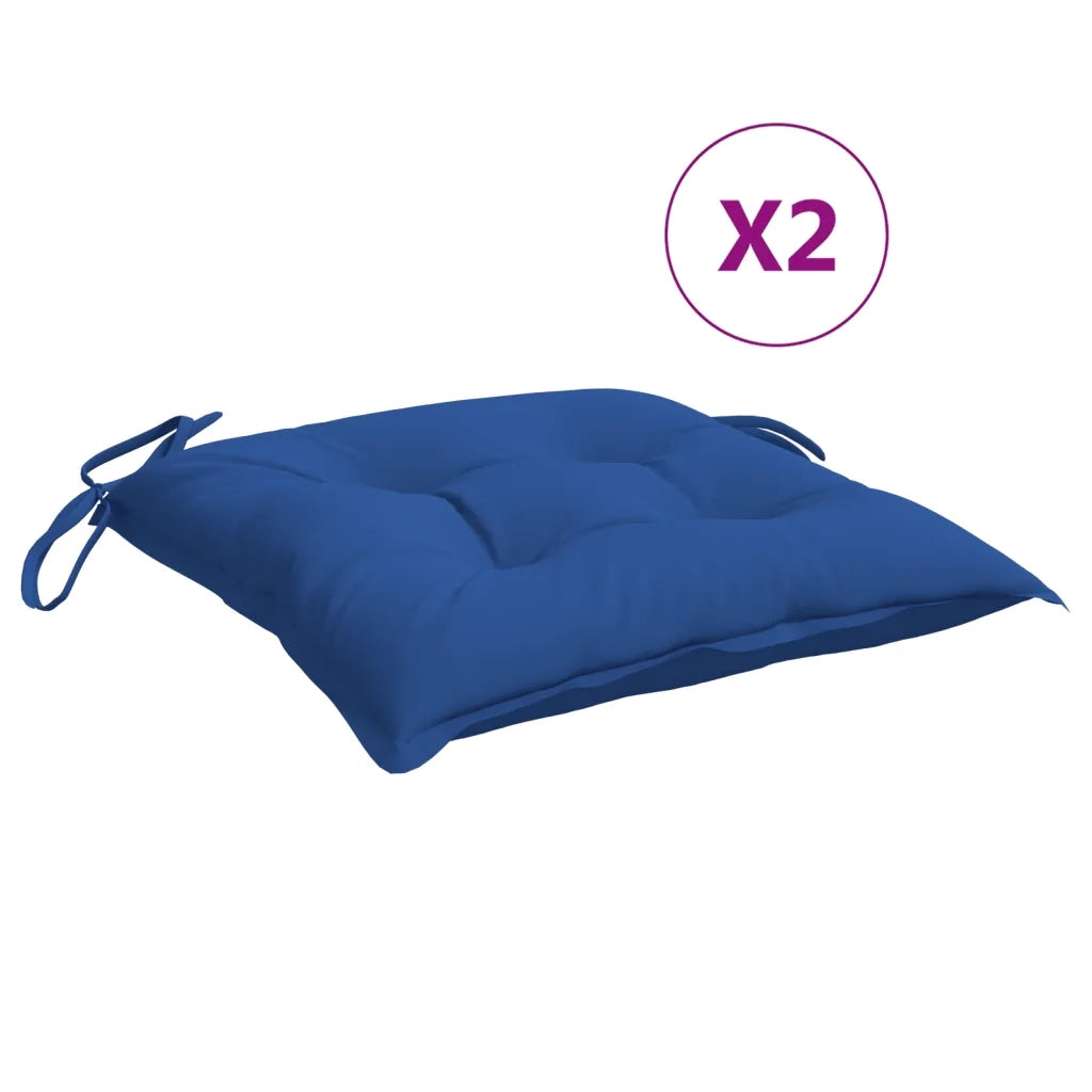 Cuscini per Pallet 2 pz | Cuscini per sedie Blu 50x50x7 cm Tessuto Oxford