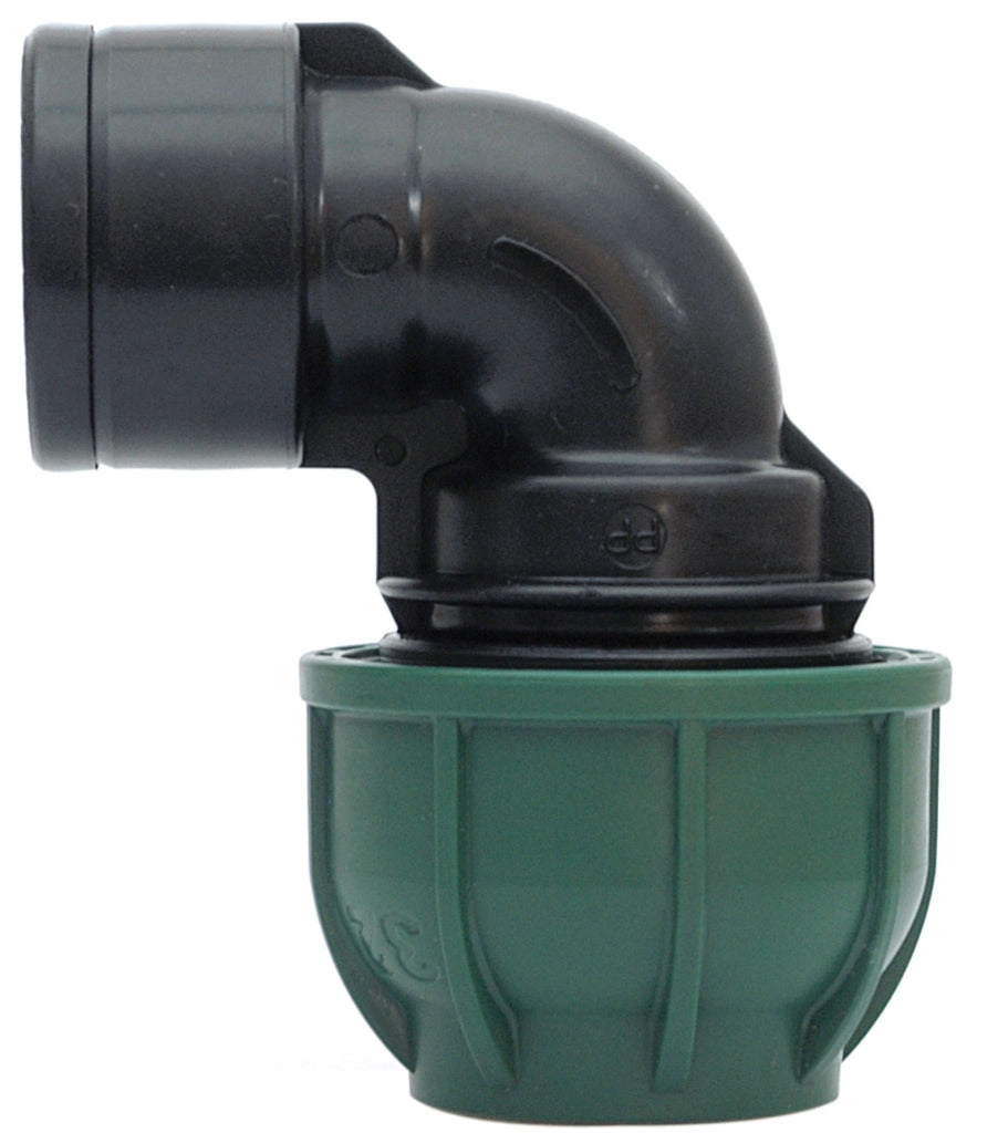 RACCORDO A COMPRESSIONE PN10 GOMITO 90  ° FEMMINA  mis. 25x3/4 10.00 pz