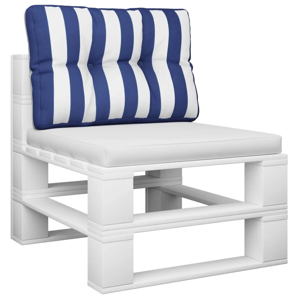 Cuscino per Pallet Strisce Bianche e Blu 50x40x12 cm in Tessutocod mxl 94378