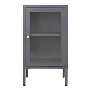 Vetrinetta Dalby, Grigio, Metallo, 35x38x70 cm