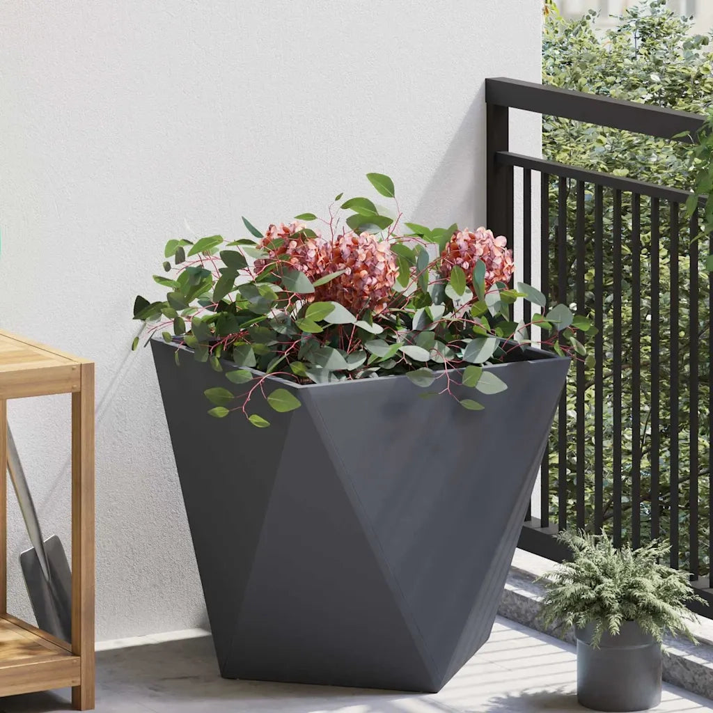 Fioriera | Cassetta per fiori | Vaso Antracite 50 x 50 x 50 cm Acciaio