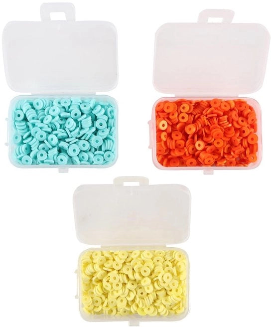 1500 pezzi di polimeri in forma di perle 6mm per la creazione di gioielli