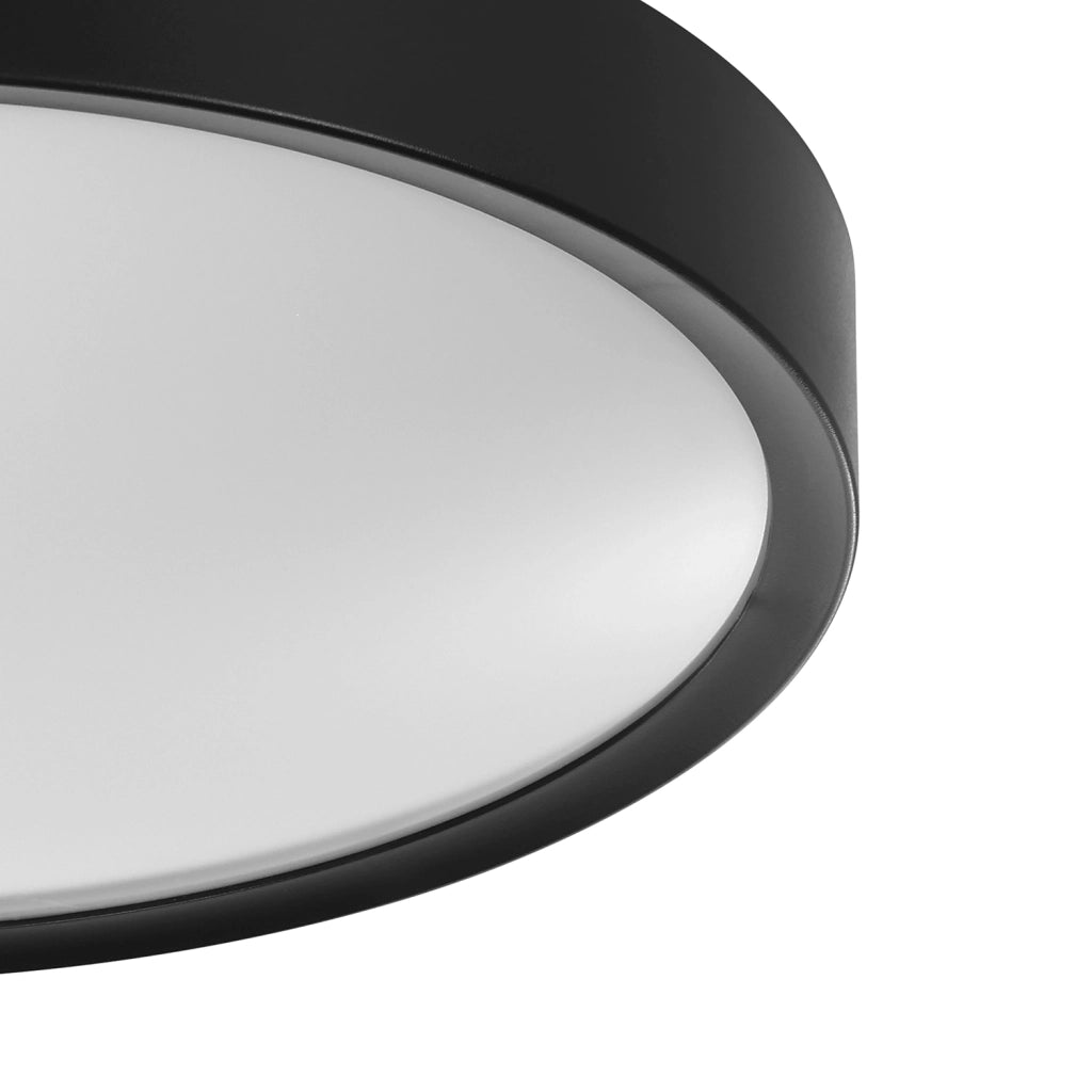 Plafoniera Contemporanea Musurita Policarbonato Nero 6 Luci Led Integrato 5,5W