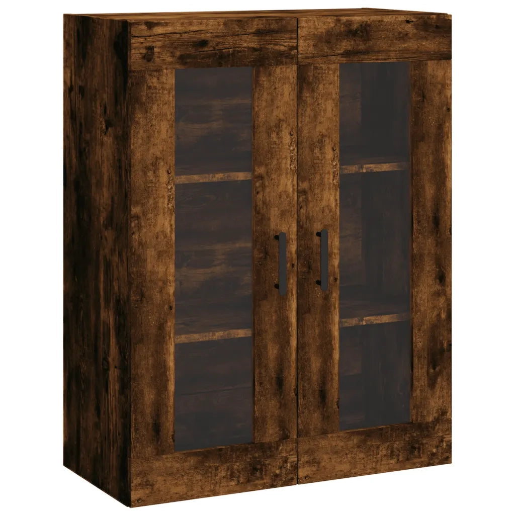 Armadietti a Parete 2 pz Rovere Fumo in Legno Multistrato CFW1550823