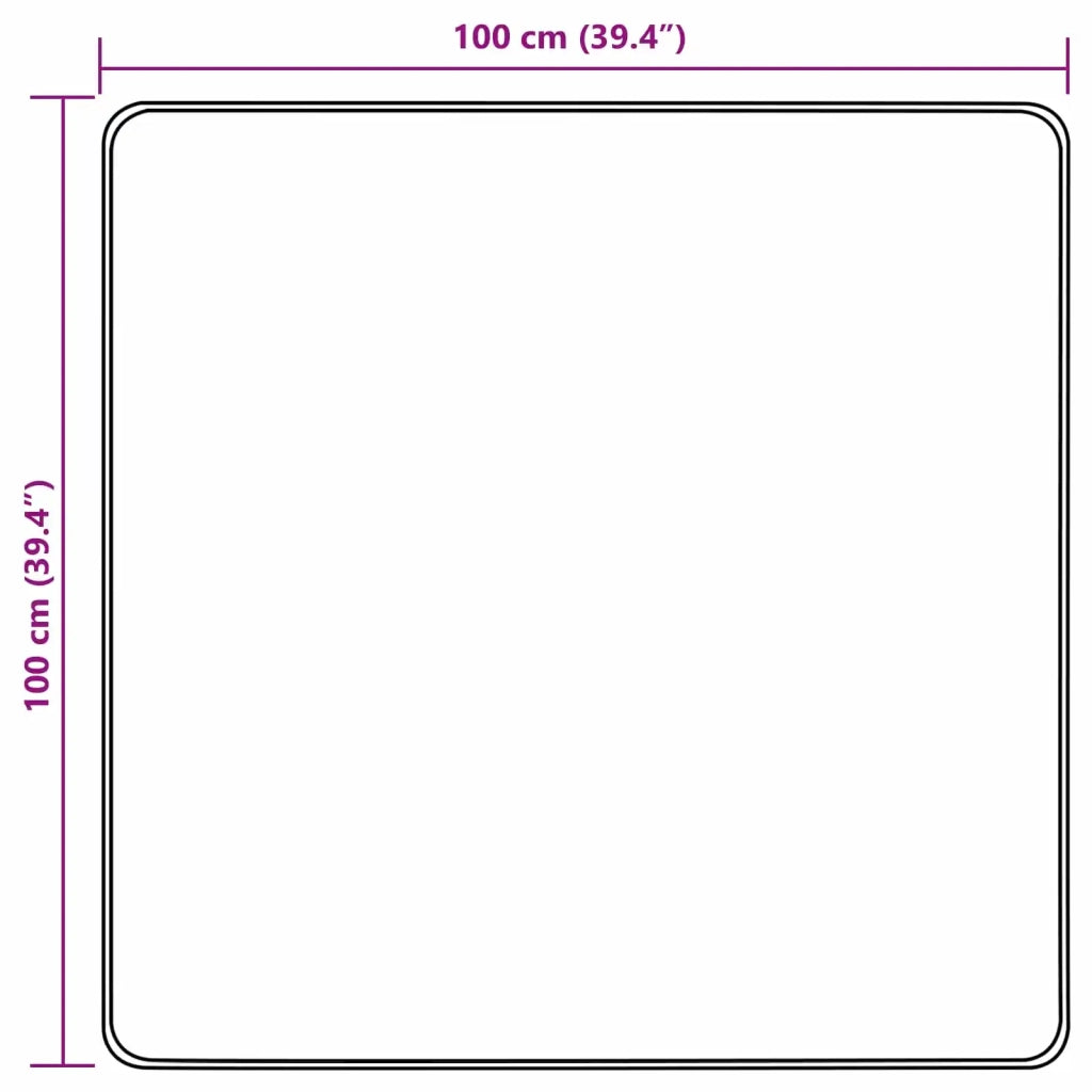 Runner Tappeto MARSA Crema 100 x 100 cm Poliestere e PVC 42023060