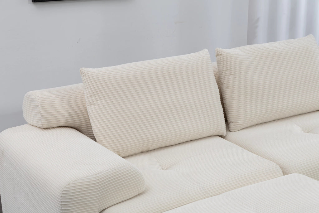 Divano Angolare Modulare ¨C MINIMAL ¨C Tessuto Cordura, Estraibile, Memory Foam