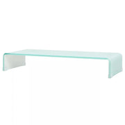 Pratico supporto TV/buffet/supporto per monitor di design per TV in vetro bianco da 80 cm 2502231