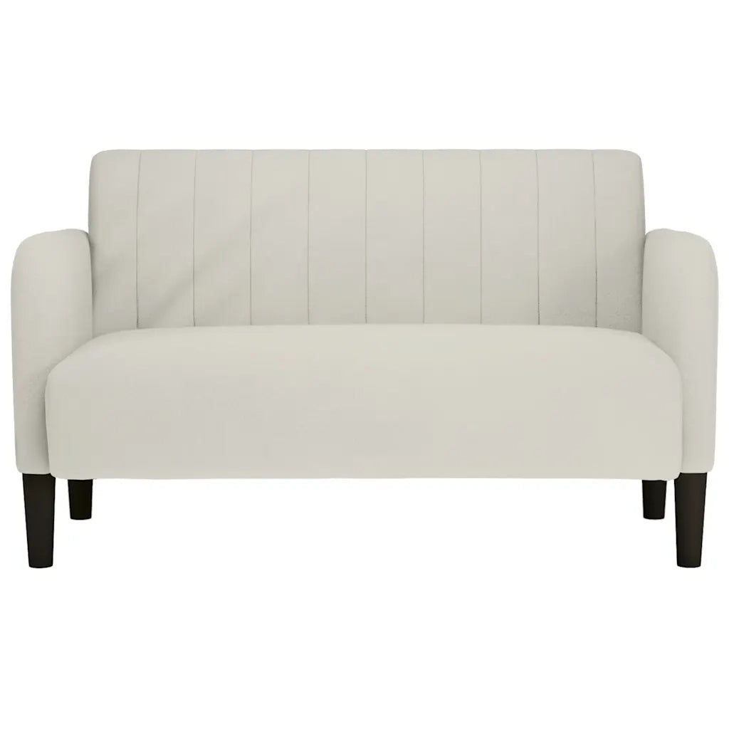 Divano Divanetto-Sofa Crema 109 cm in Velluto