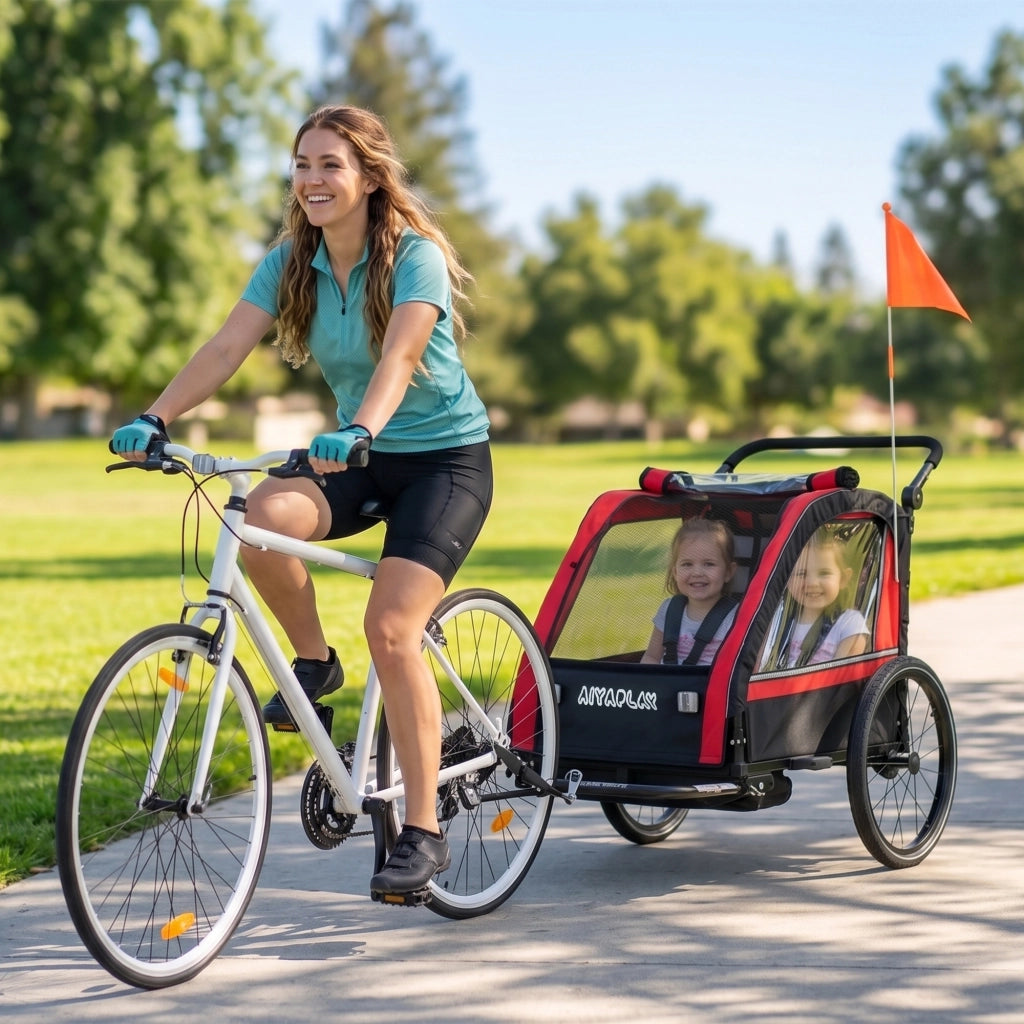 Carrello bicicletta bambini 2 in 1 ¨C Minimal ¨C rosso