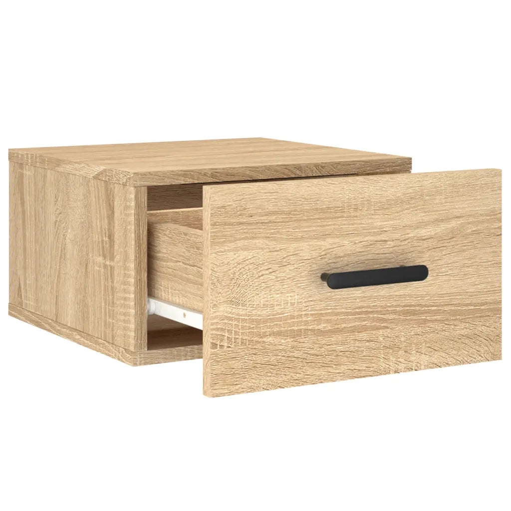 vidaXL Comodini a Muro 2 pz Rovere Sonoma 35x35x20 cm
