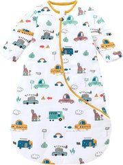 Zaino per neonati invernale con maniche staccabili imbottito - pigiamini morbidi per bambini piccoli ragazzi ragazze 35 TOG auto stad 75-90 cm
