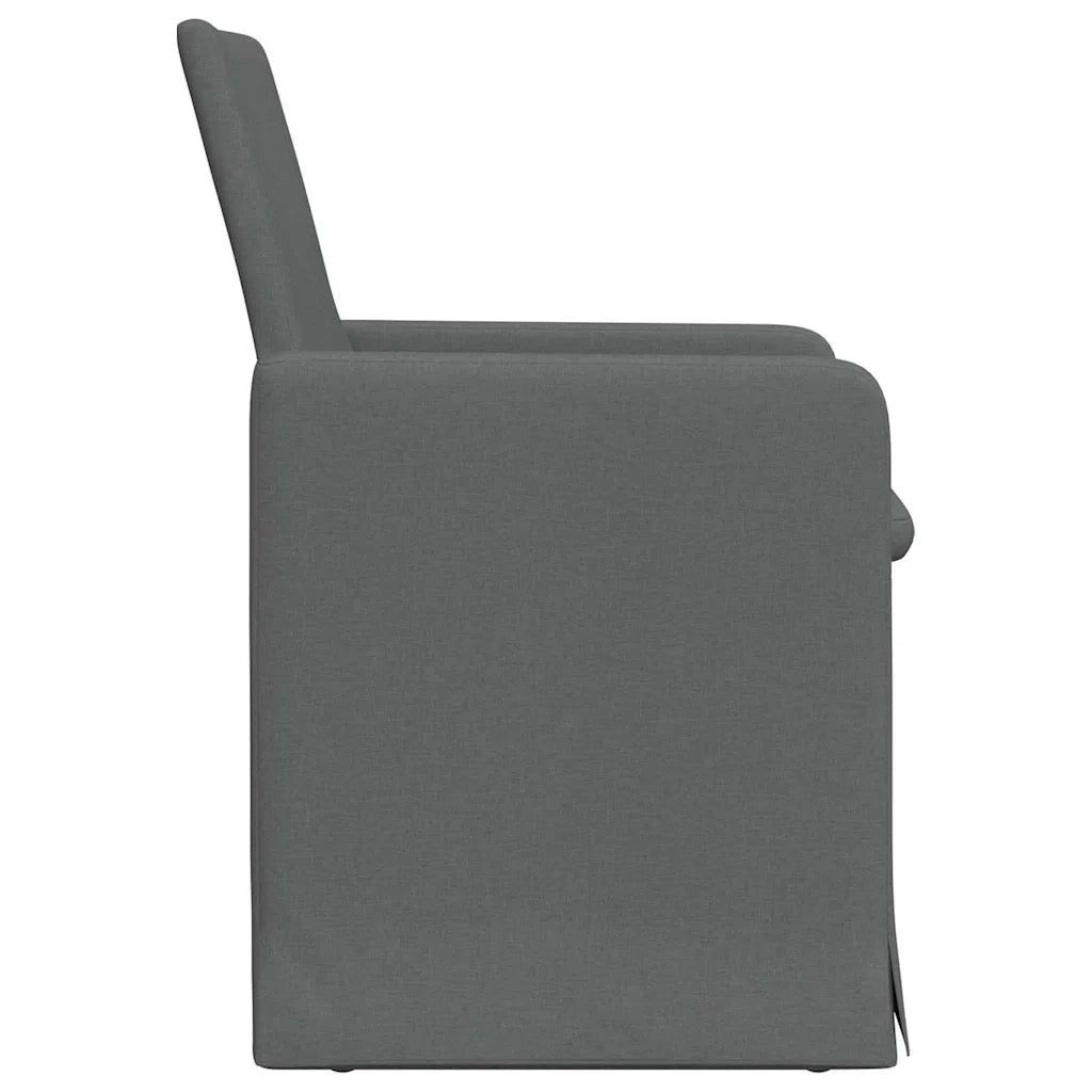 Sedie da pranzo 2 pcs Grigio scuro 57 x 67 x 95 cm Tessuto