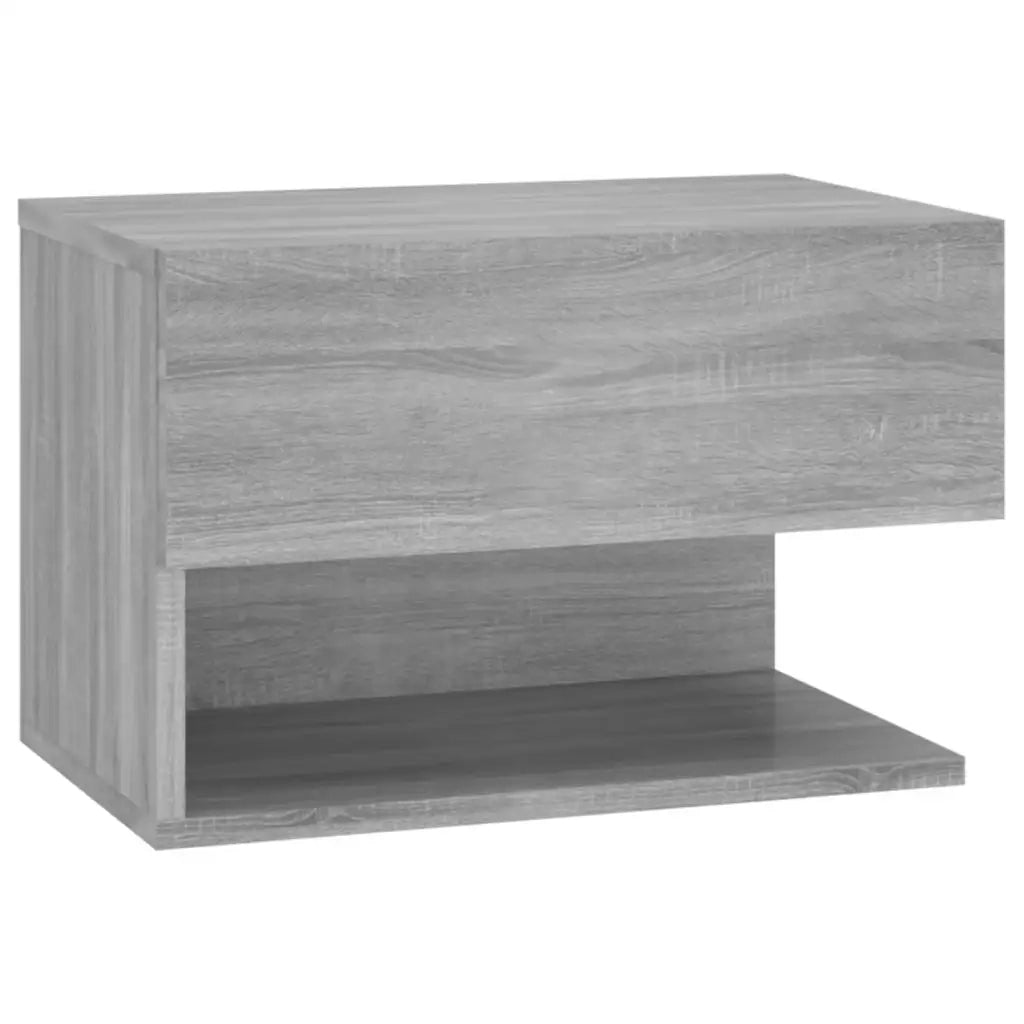 Comodino a Muro-Tavolino da notte sospeso Grigio Sonoma 227753