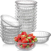 Set di 18 tazze in vetro da 5", contenitore per preparazione pasti, set di dessert, contenitore per snack, servizio per frutta, dolci e snack, lavabile in lavastoviglie