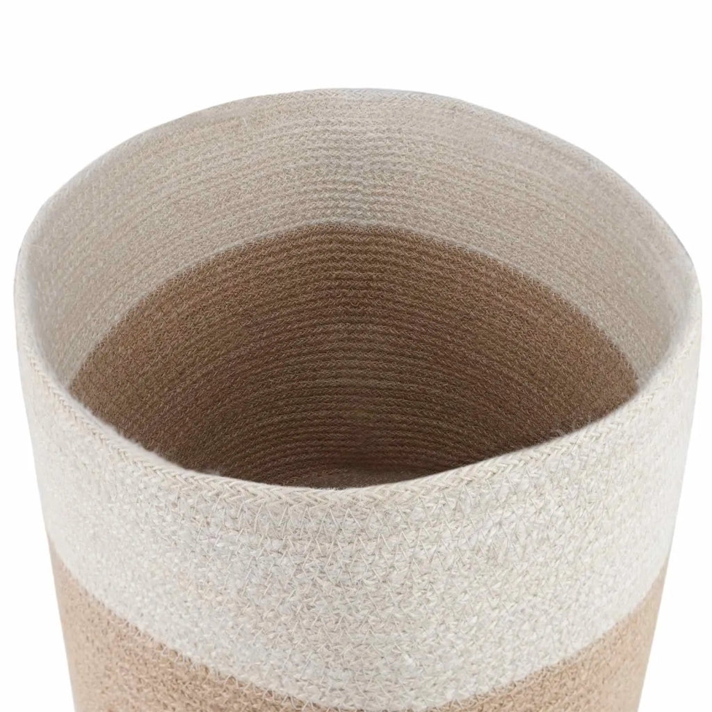 Set di Vasi per Piante 2 pcs Naturale e Bianco Ø 28 x 28 cm 42012245
