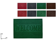 1 Pezzo Tappeto Zerbino Scritta Welcome 40 x 60 cm 4 Colori