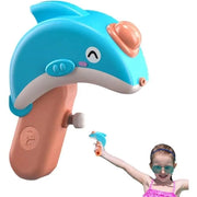 Trade Shop - Pistola Ad Acqua A Forma Di Delfino 32 Cm Piccola Giocattolo Estivo Per Bambini 6738060 -