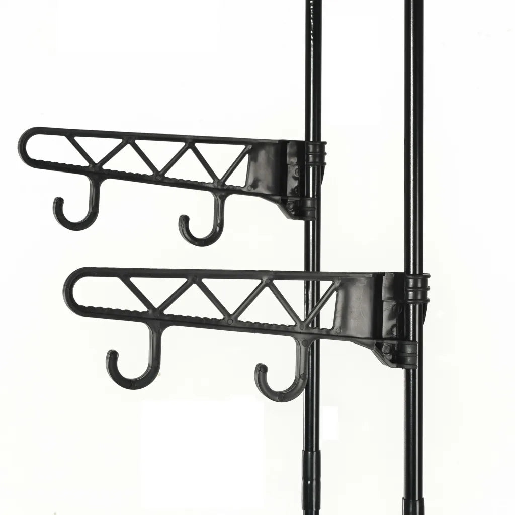 Porta Abiti Acciaio Tessuto non Intrecciato 55x28,5x175 cm Nero cod mxl 66788