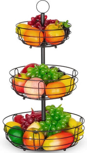 portafoglio frutta, vassoio frutta e verdura in metallo, in piedi, conservazione frutta quotidiana, portafoglio frutta, supporto frutta, bronzato