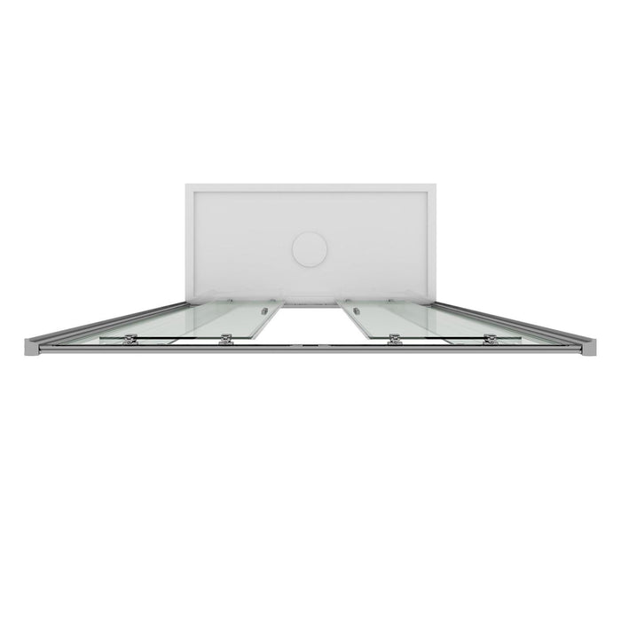 Porta Parete Doccia 170 cm 2 Ante Scorrevoli in Cristallo Trasparente 6mm H198 Fosterberg Viborg