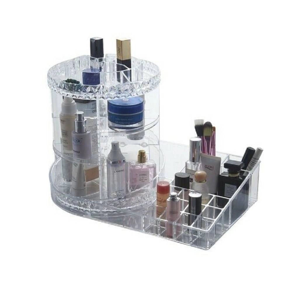Trade Shop - Organizer 2in1 Trasparente Crilex Per Gioielli Trucchi Cosmetici Make-up 59070 -