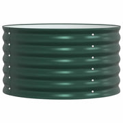 Fioriere | Cassetta per fiori | Letto Rialzato Verde 80 x 80 x 44 cm Acciaio