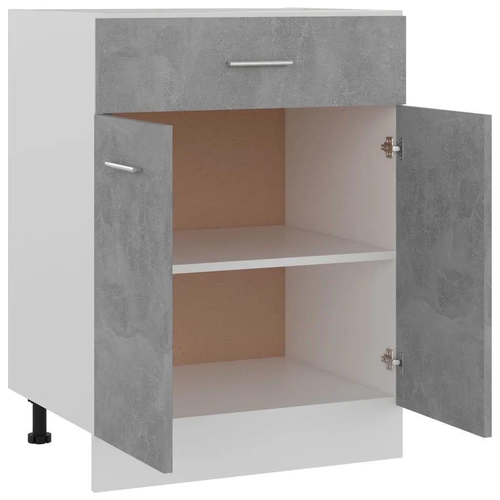 Armadio Inferiore Cassetto Grigio Cemento 60x46x81,5Multistrato 801232