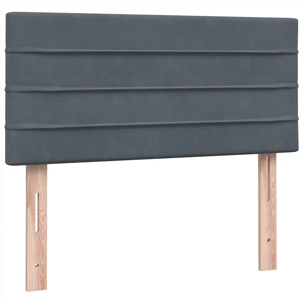 vidaXL Giroletto a Molle con Materasso Grigio Scuro 90x220 cm Velluto