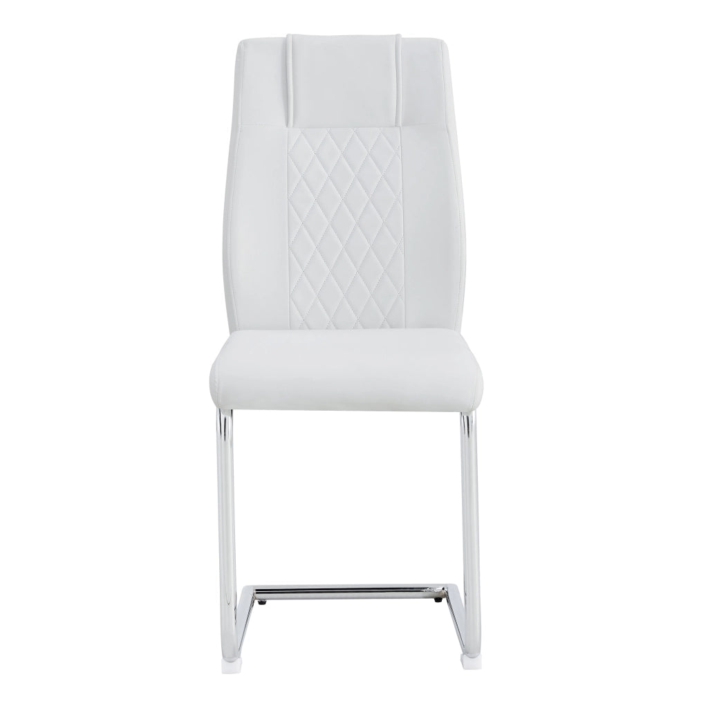 Sedie da Pranzo Scandinave ¨C MINIMAL ¨C Bianche, Gambe in Metallo, Set 4 Pezzi
