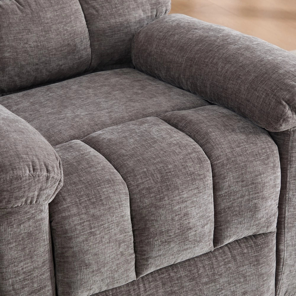 Poltrona Relax Elettrica Alzapersona Massaggiante con Poggiapiedi ¨C MINIMAL ¨C Grigio