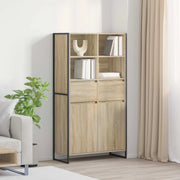 Credenza 2 pz-Set di 2 Buffet-Armadio da cucina Sonoma 81 x 36 x 150.5 cm Legno multistrato