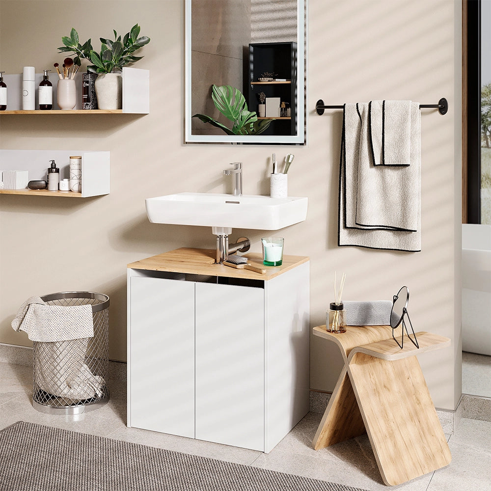 Vicco Mobile sottolavabo per bagno Bianco/Artisan 60.2 x 65 cm