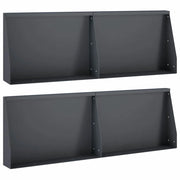 Muro di contenimento 4 pz 60 x 12 x 50 cm Acciaio Antracite 3449088