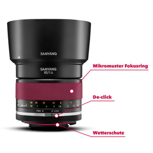MF 85mm F1.4 MK2 Obiettivo Canon EF per ritratti con messa a fuoco manuale per full frame e APS-C , di seconda generazione per Canon EOS 7D Mark II, EOS 5D Mark IV, EOS 90D, EOS 6D