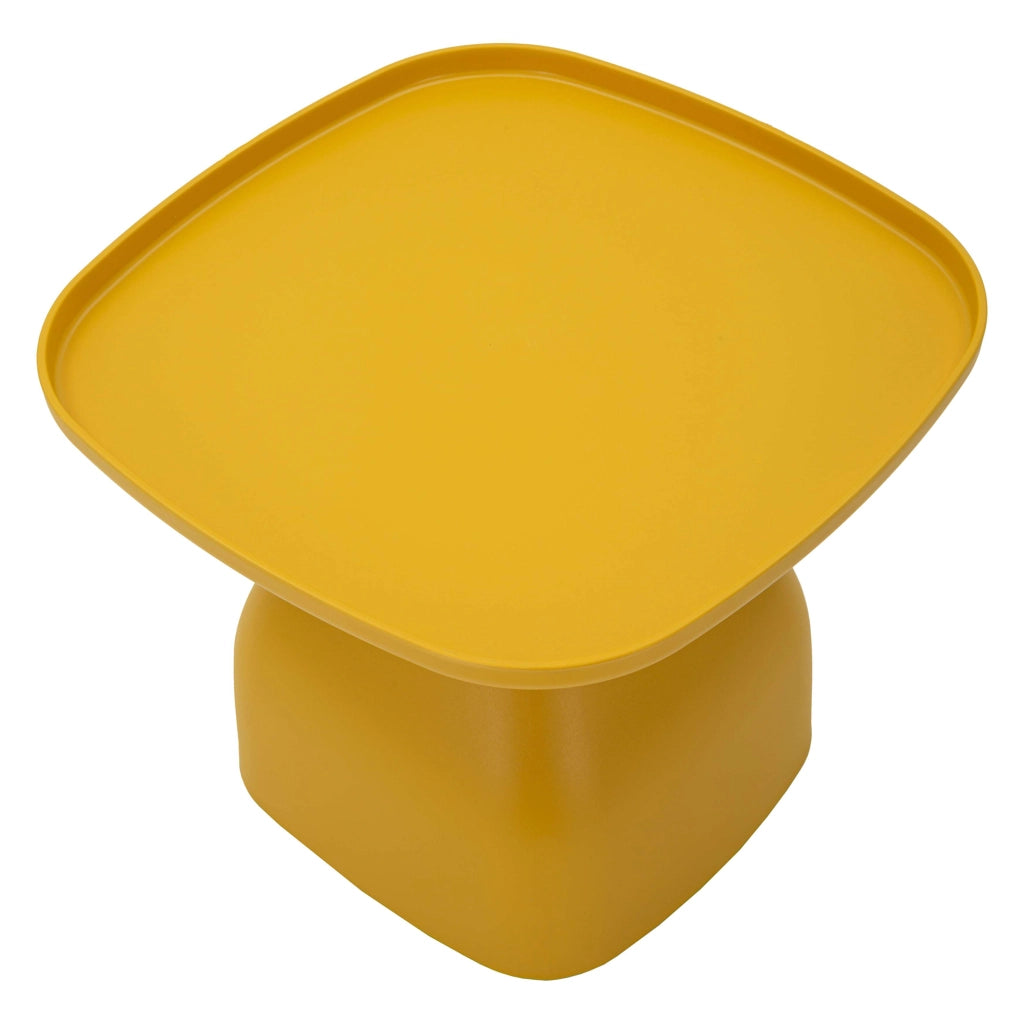 Matata, Tavolino da Salotto Adatto per Indoor/outdoor, 48x48x38h cm Giallo