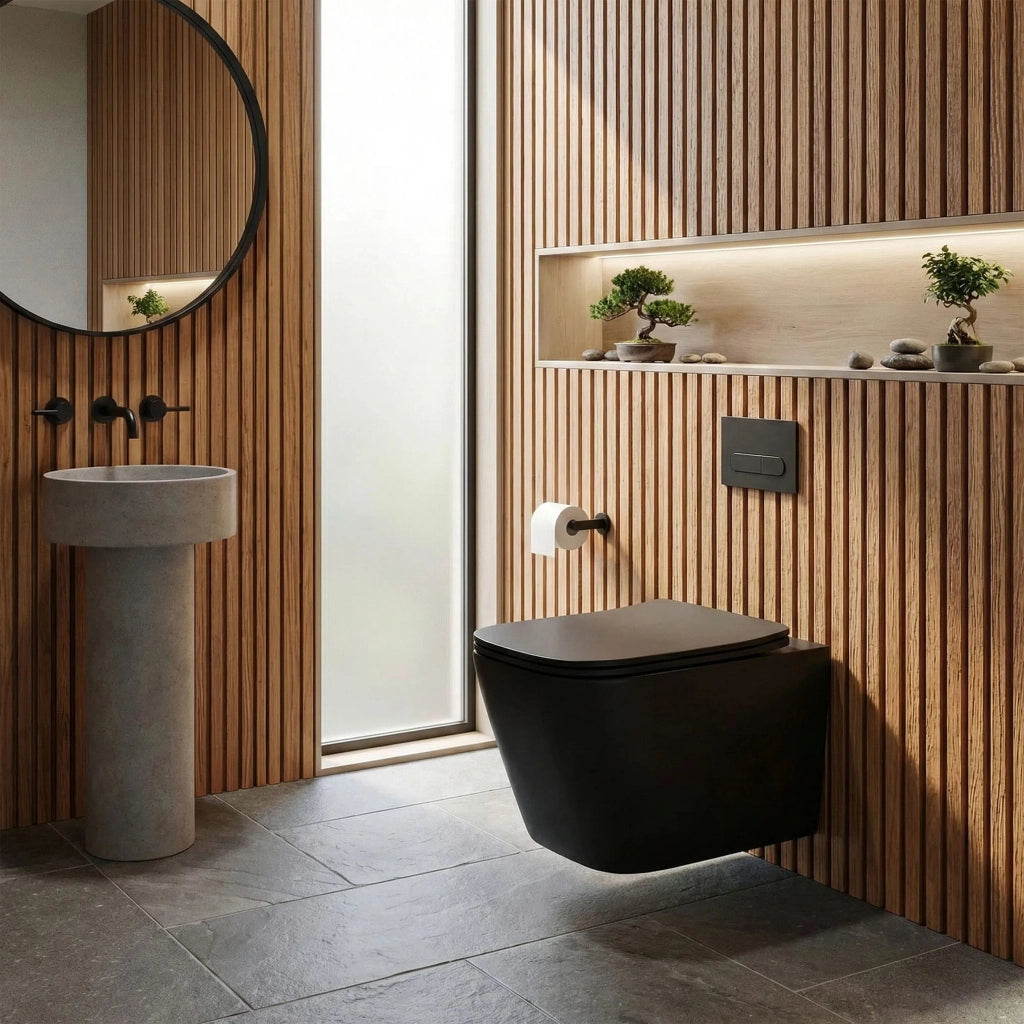 Vaso Wc Sospeso Rea Julio Black Matt