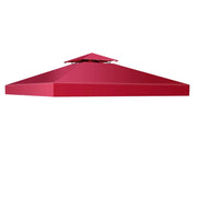 Tessuto copertura superiore per gazebo Telo tetto ricambio per gazebo 3x3M Rosso Bordeaux-Gazebo