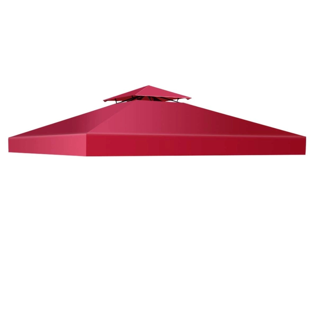 Tessuto copertura superiore per gazebo Telo tetto ricambio per gazebo 3x3M Rosso Bordeaux-Gazebo