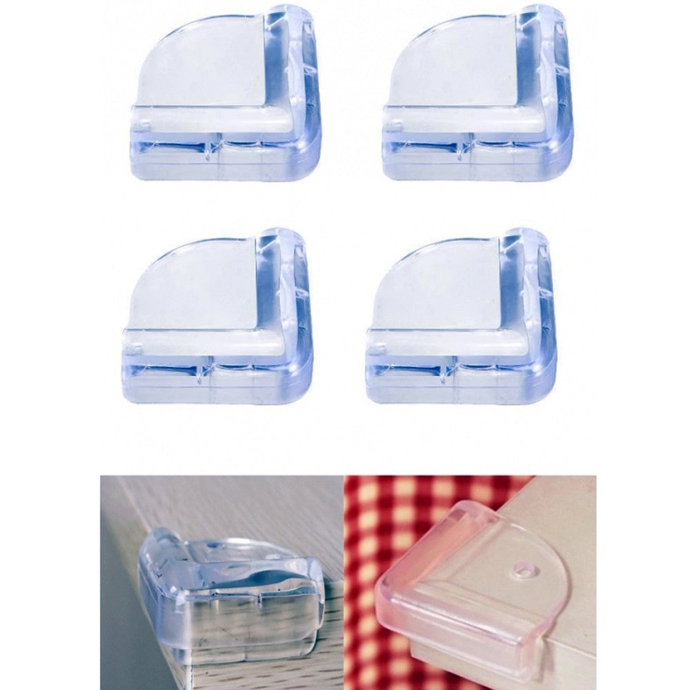 Trade Shop - 4pz Protezione Paracolpi Paraspigoli Angoli 43x43x19mm Bimbi Antiurto Salvamuro -