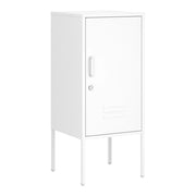 Comodino comodino cassettiera mobile contenitore con maniglia a sinistra acciaio 82 x 35 x 35 cm bianco 03_0011011