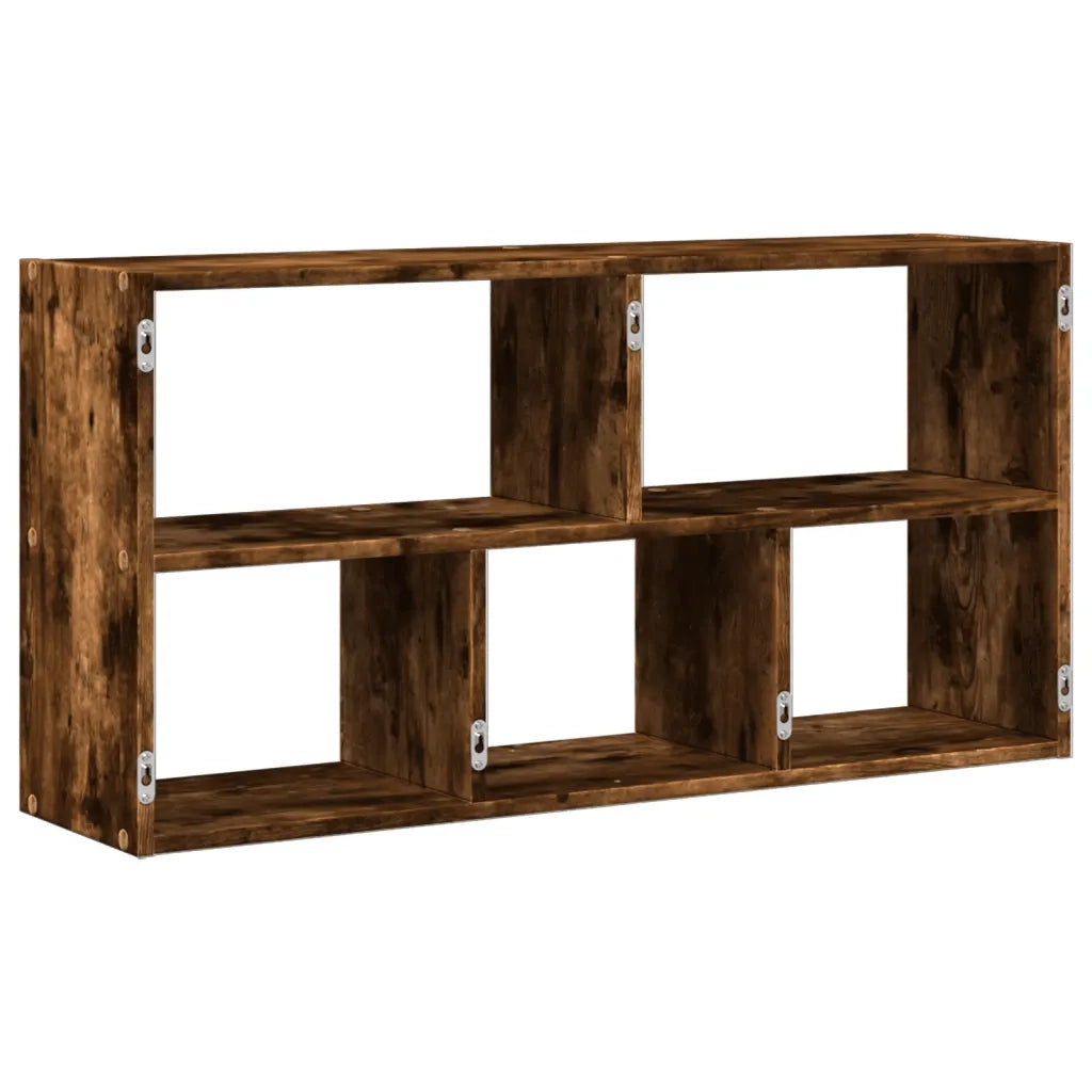 Scaffale a Muro Rovere Fumo 100x25x50 cm in Legno Multistrato 853276
