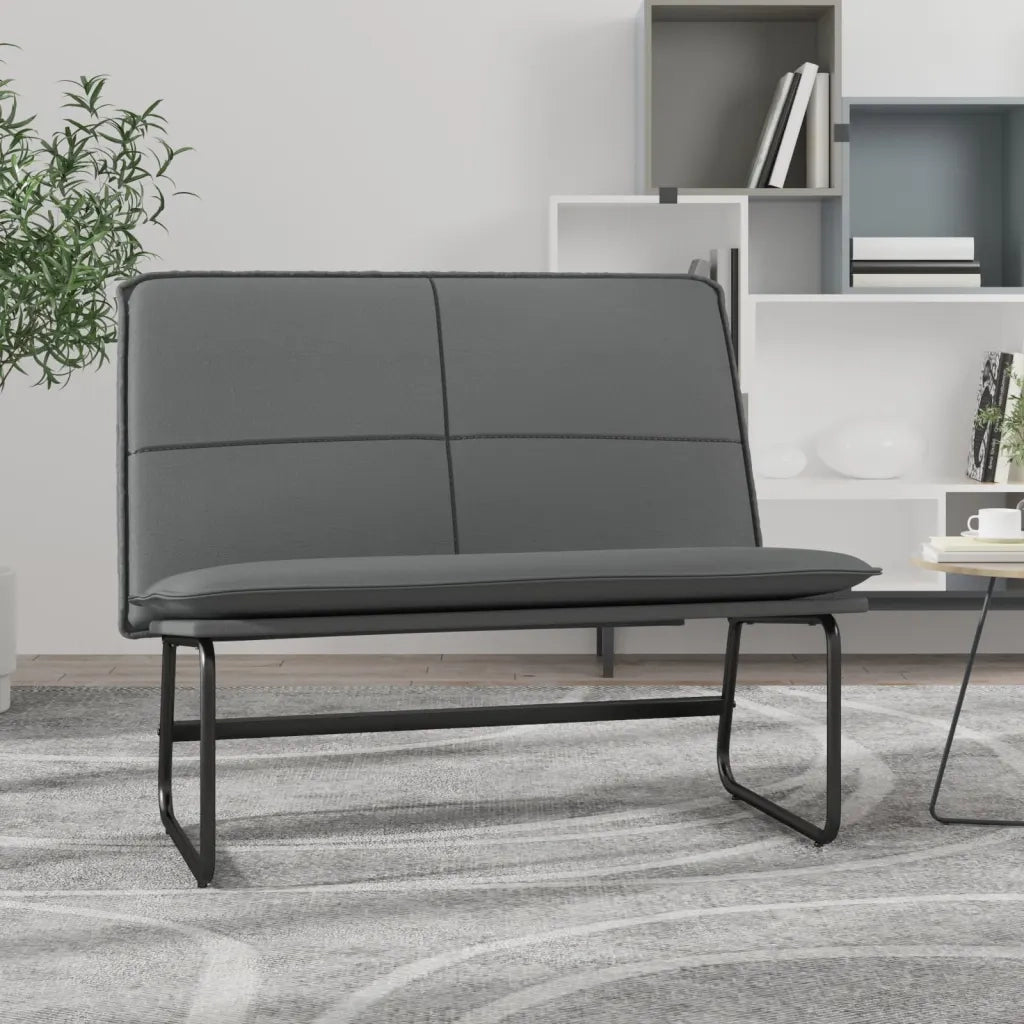Panca Grigia 100x75x76 cm in Similpelle 351339