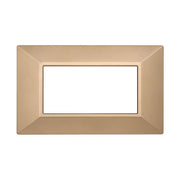 Placca Piramide Serie Moon 4P Colore Oro Compatibile Con Bticino Axolute