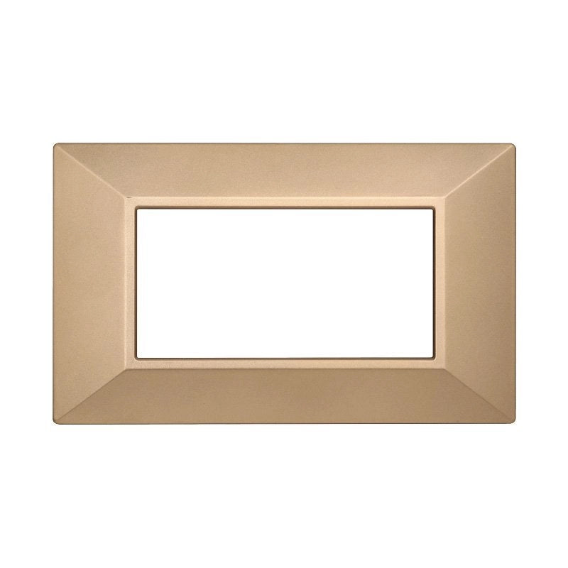 Placca Piramide Serie Moon 4P Colore Oro Compatibile Con Bticino Axolute