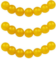 Raccoglitori 10mm 35 pezzi Palla Gialla Jade Semiopaca Raccoglitori con Foro Accessori per Collane per la Creazione di Gioielli Bracciali Collane